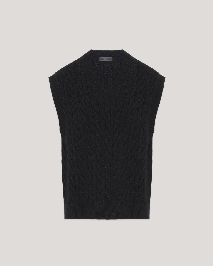 Knitwear And Sweatshirts PRADA | Prada Wool Cashmere Vest