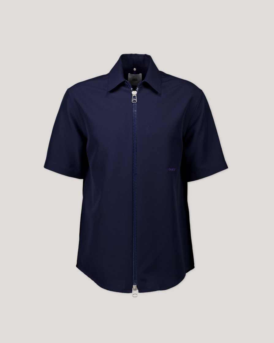 Shirts OAMC | Oamc Ian Shirt Navy