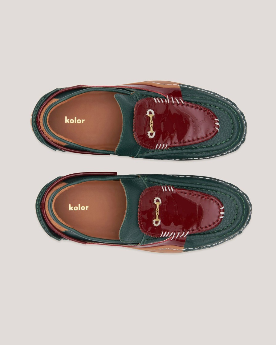 Footwear KOLOR | Kolor Patchwork Leather Loafer