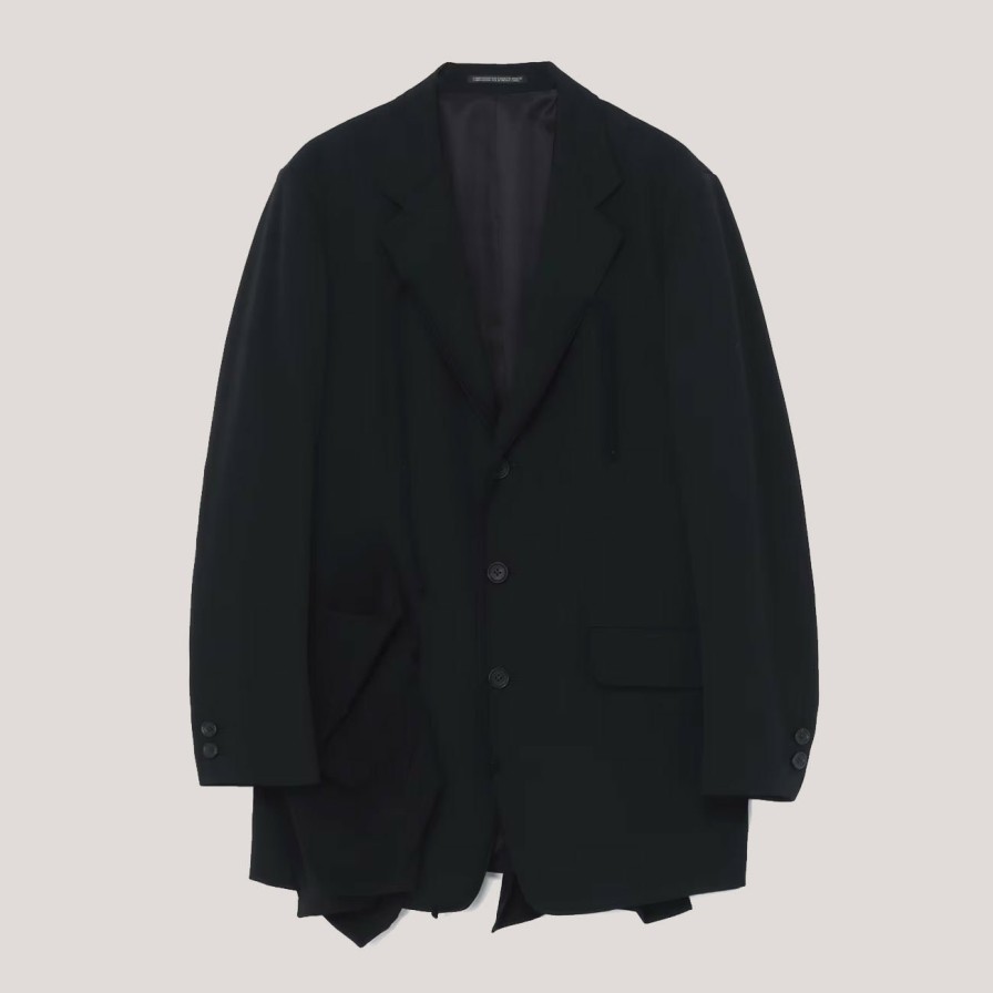 Outerwear YOHJI YAMAMOTO | Yohji Yamamoto N-B Left Side Draped Jacket