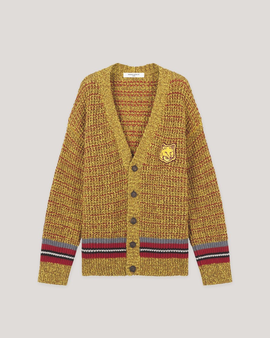 Knitwear And Sweatshirts KITSUNE | Maison Kitsune Bold Fox Head Crafty Comfort Cardigan