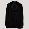 Outerwear YOHJI YAMAMOTO | Yohji Yamamoto I-Front Edged Leather Pleated Jacket