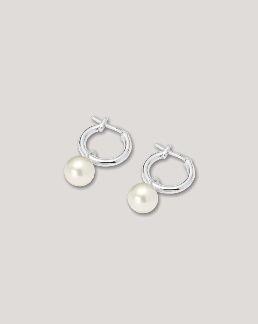 Jewellery HATTON LABS | Hatton Labs Pearl Hoop Earrings