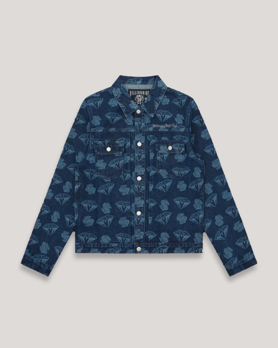 Outerwear BILLIONAIRE BOYS CLUB | Bbc Diamonds And Dollars Denim Jacket