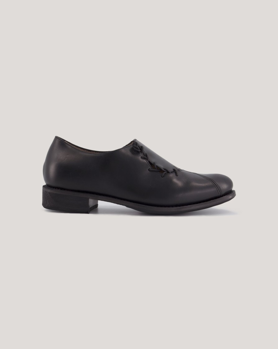 Footwear YOHJI YAMAMOTO | Yohji Yamamoto Waxed Leather Patchwork Shoes