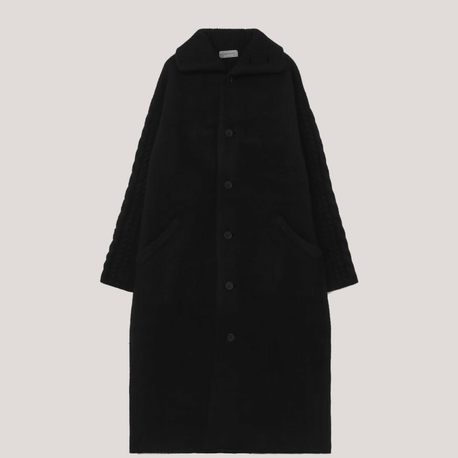 Outerwear YOHJI YAMAMOTO | Yohji Yamamoto Fulled Turtle Sb Coat