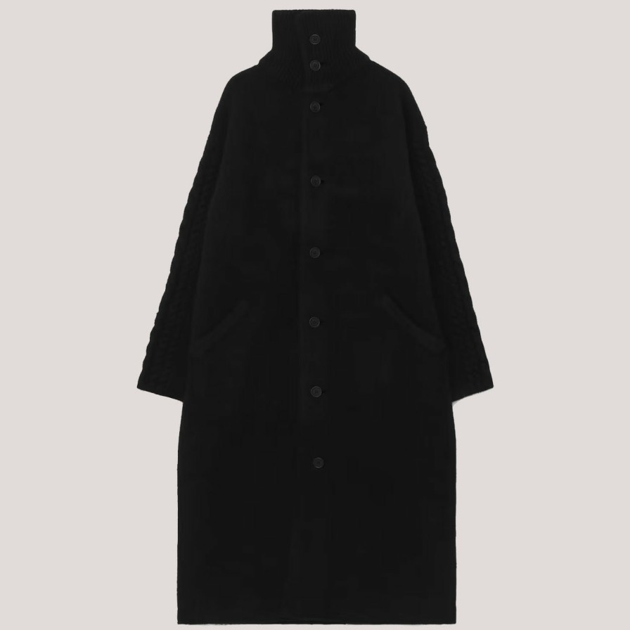 Outerwear YOHJI YAMAMOTO | Yohji Yamamoto Fulled Turtle Sb Coat