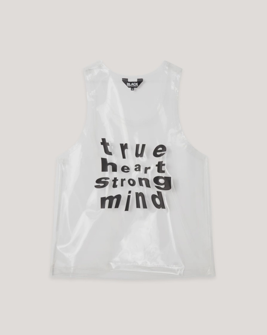 Outerwear CDG BLACK | Cdg Black True Heart Strong Mind Clear Tank