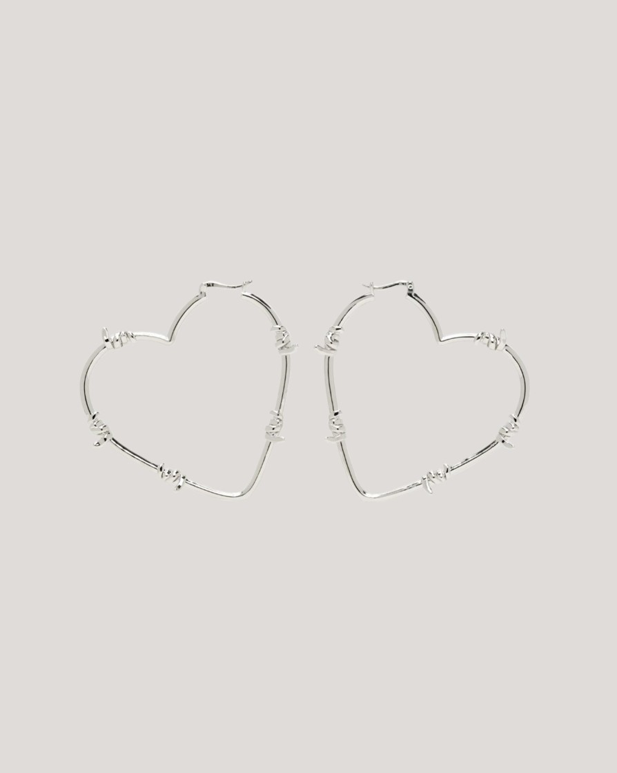 Jewellery WE11DONE | We11Done Wire Entanglement Heart Earrings