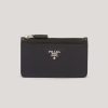 Accessories PRADA | Prada Leather Credit Card Coin Pouch