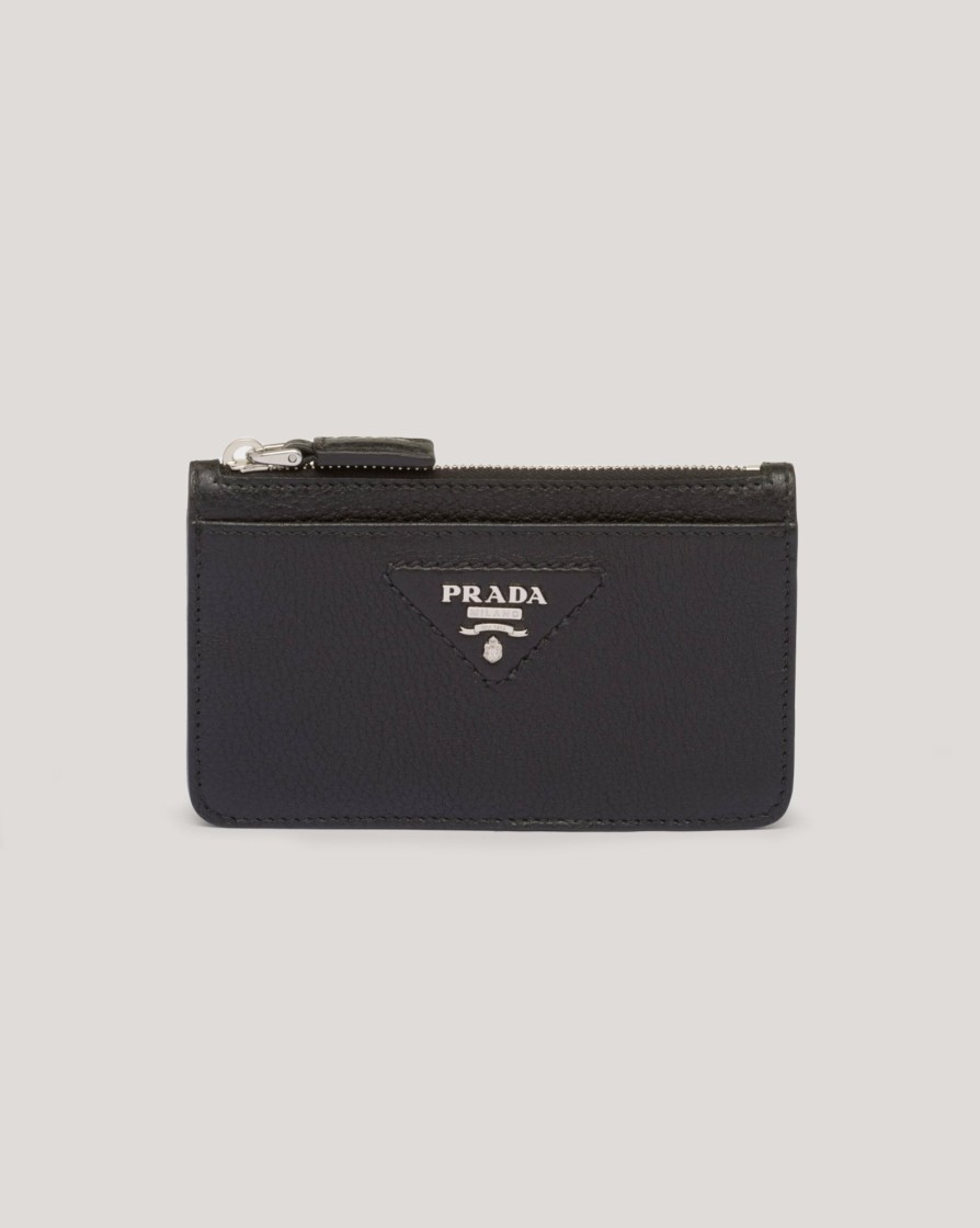 Accessories PRADA | Prada Leather Credit Card Coin Pouch