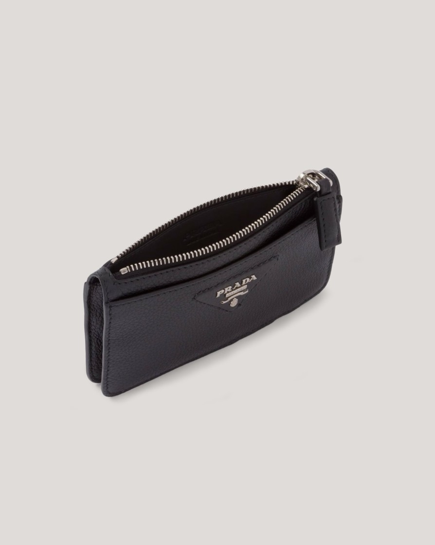 Accessories PRADA | Prada Leather Credit Card Coin Pouch