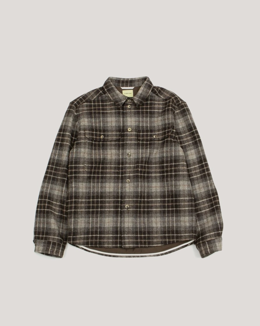 Shirts DE BONNE FACTURE | De Bonne Facture Original Sonsie Undyed Shepherd'S Check Overshirt