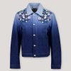 Outerwear CASABLANCA | Casablanca Gradient Floral Embroidery Denim Jacket