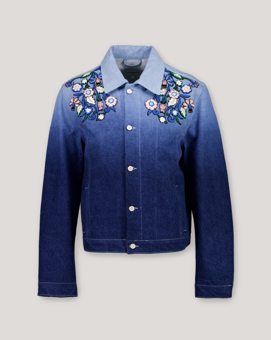 Outerwear CASABLANCA | Casablanca Gradient Floral Embroidery Denim Jacket