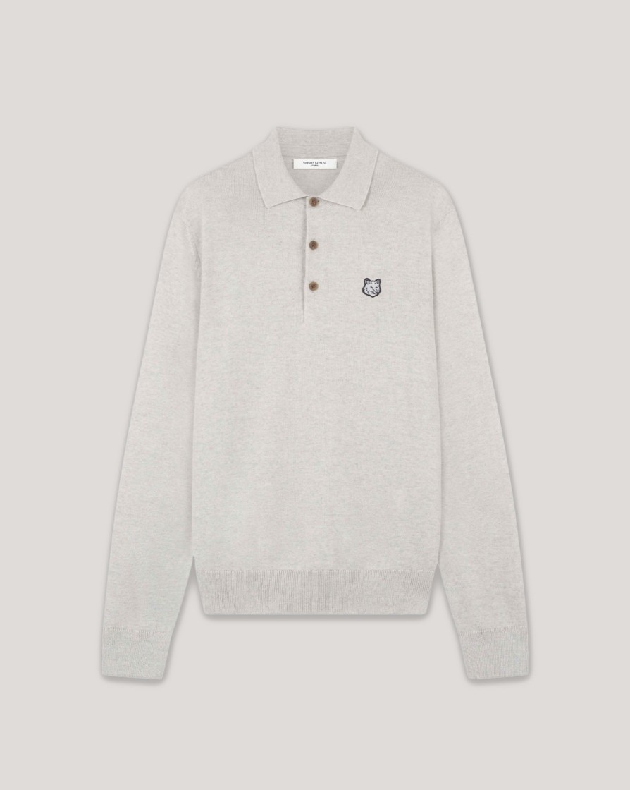 Knitwear And Sweatshirts KITSUNE | Maison Kitsune Bold Fox Head Patch Polo Jumper