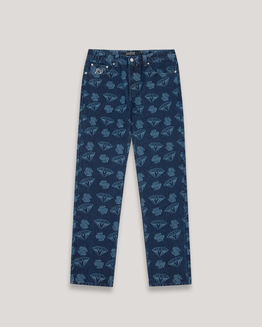 Trousers BILLIONAIRE BOYS CLUB | Bbc Diamonds & Dollars Printed Denim Pants