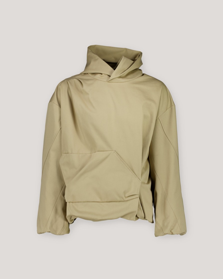 Knitwear And Sweatshirts WE11DONE | We11Done Beige Twisted Hoodie