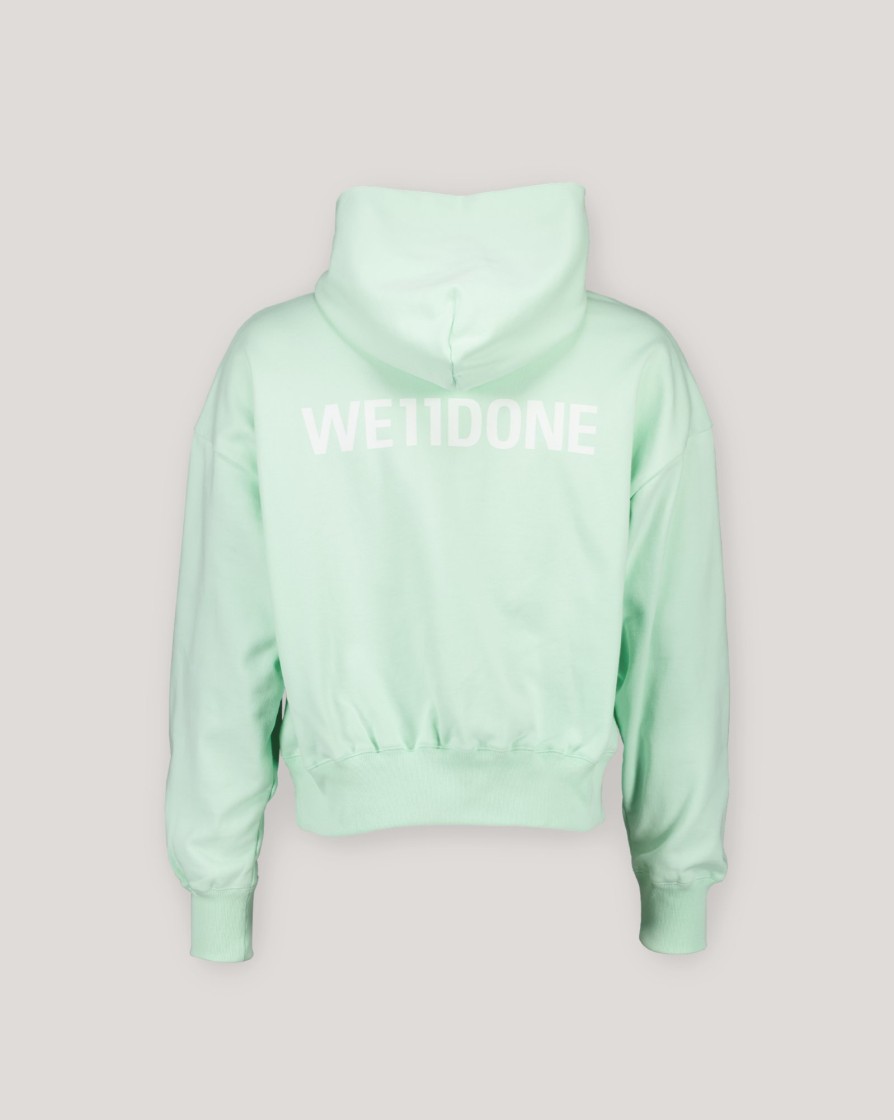 Knitwear And Sweatshirts WE11DONE | We11Done Emerald Pixel Teddy Hoodie