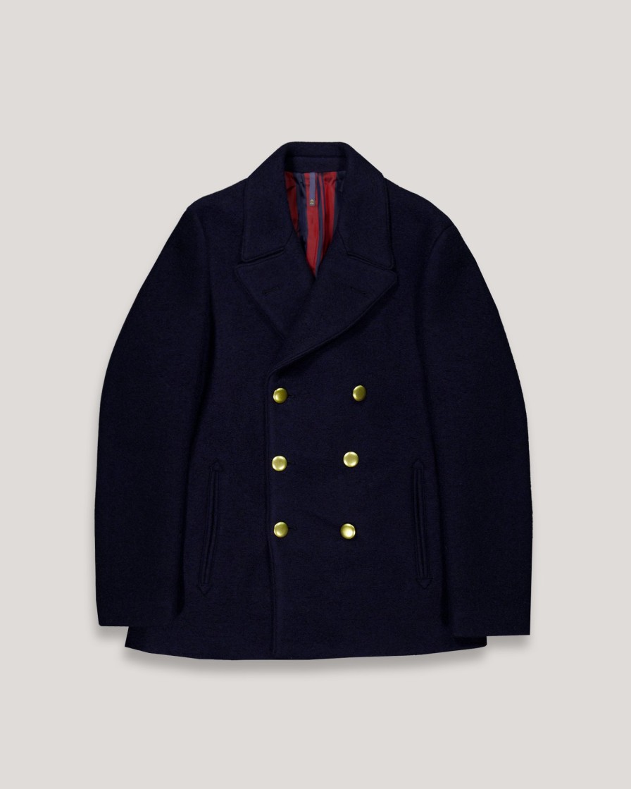 Outerwear SLOWEAR | Slowear Montedoro Double Breasted Peacoat