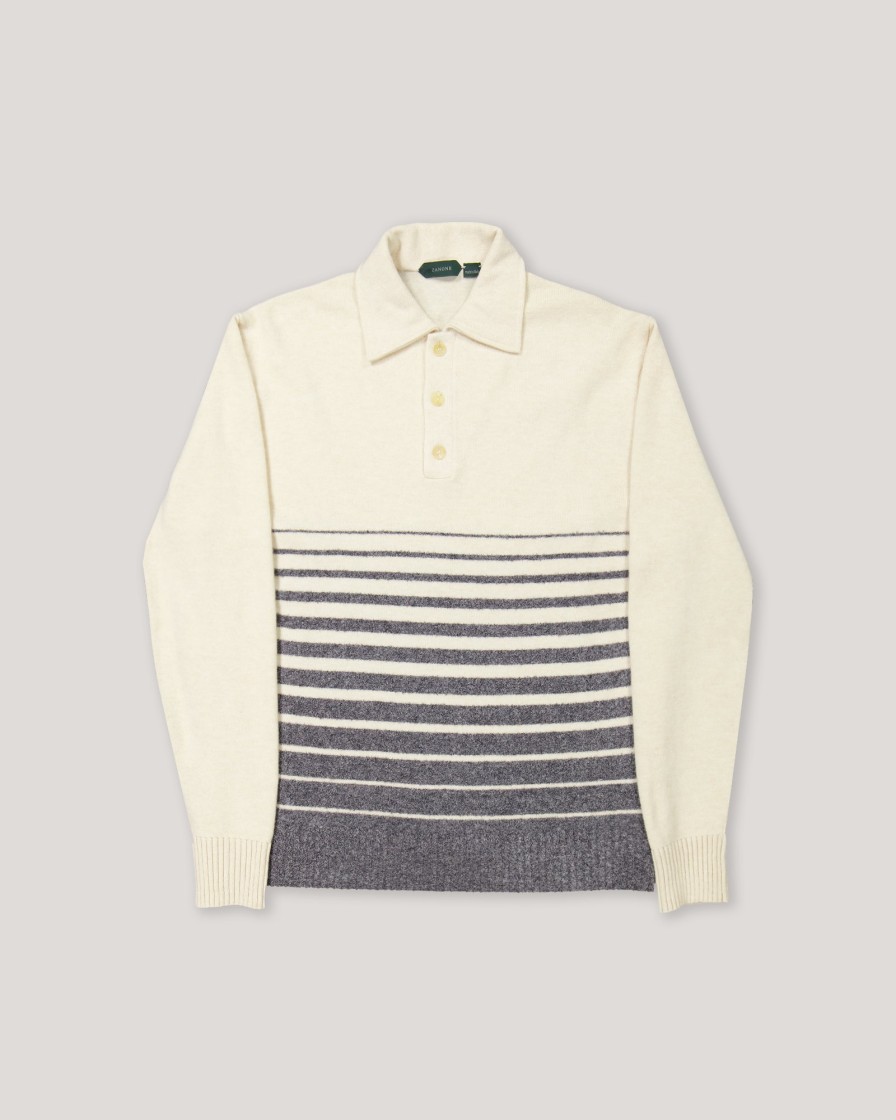 Knitwear And Sweatshirts SLOWEAR | Slowear Zanone Slim Fit Stripe Knit Polo