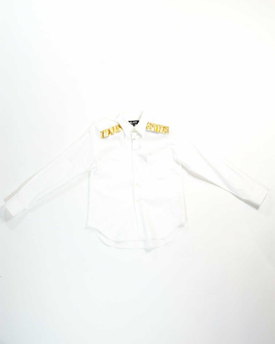 Shirts CDG BLACK | Cdgb Gold Trim Shirt