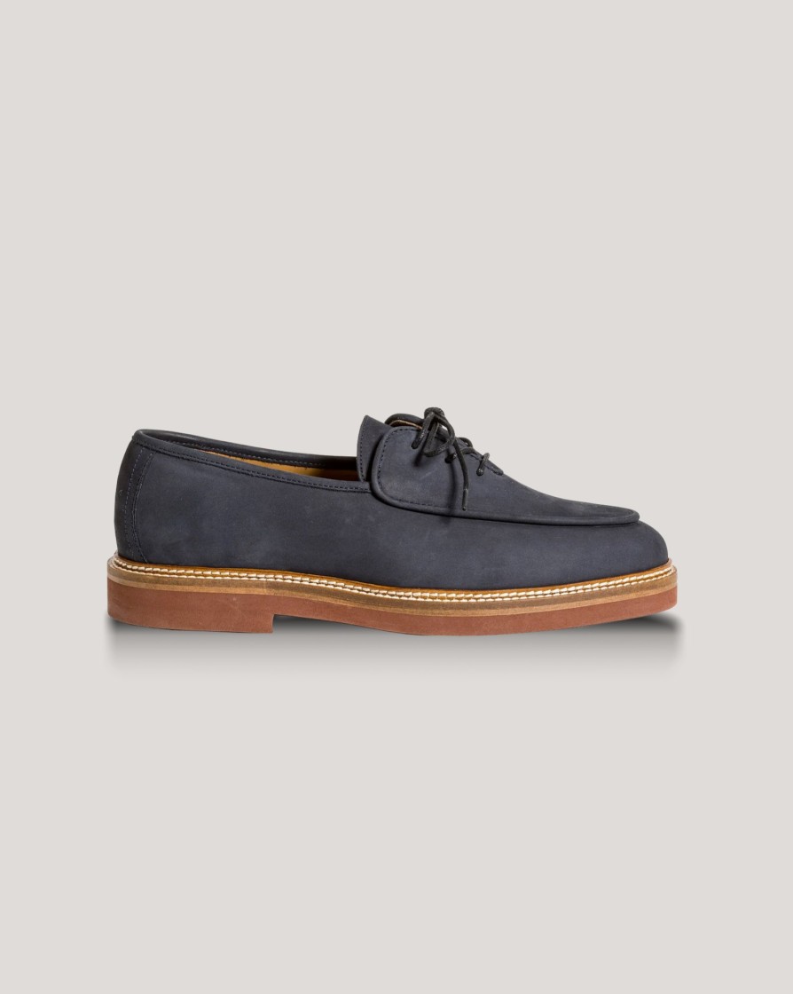 Footwear JACQUES SOLOVIERE | Jacques Soloviere Luco Nubuck Derby Shoe Navy