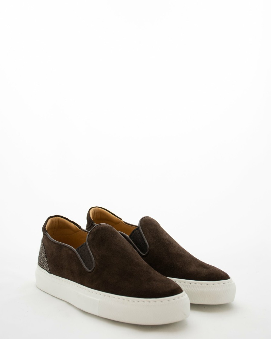 Footwear ISAIA | Isaia Suede Slip On Sneaker