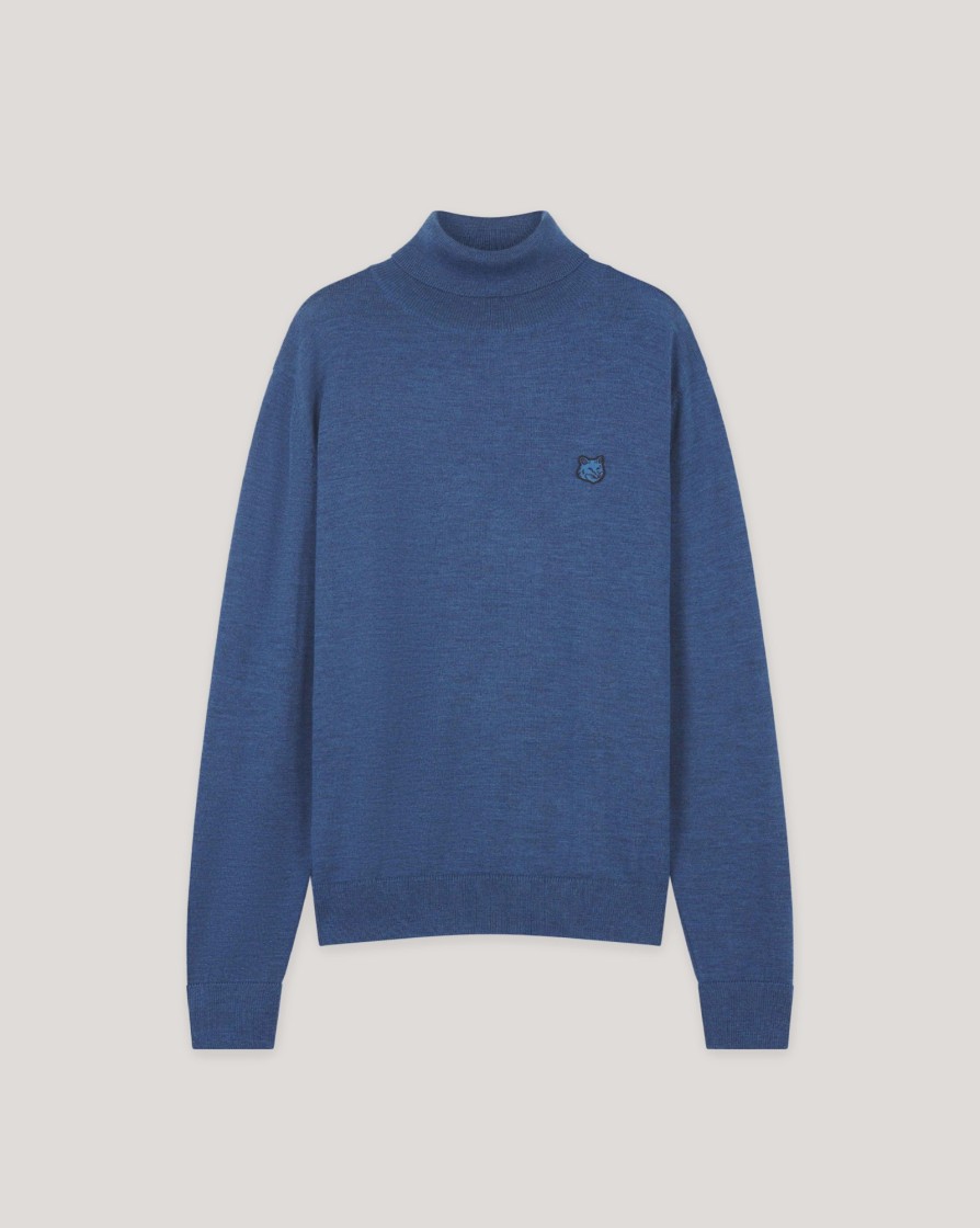 Knitwear And Sweatshirts KITSUNE | Maison Kitsune Bold Fox Head Patch Regular Turtleneck