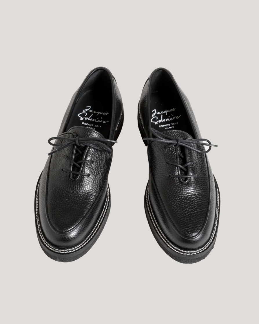 Footwear JACQUES SOLOVIERE | Jacques Soloviere Olivier Grained Leather Derby Shoe