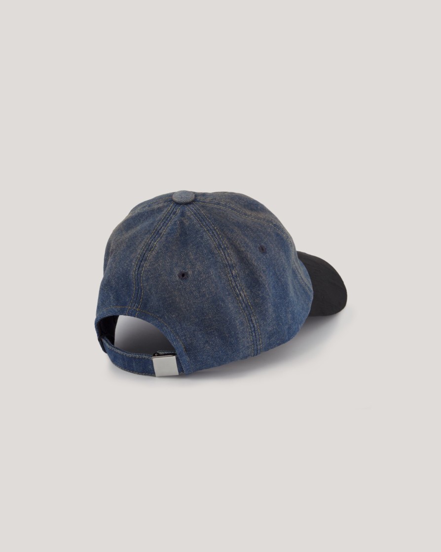 Accessories WE11DONE | We11Done Blue Western Embroidered Washed Cap